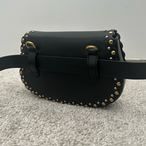 Coach Scalloped Studded Saddle Belt Bag - Picture 2 of 5